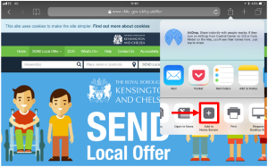 Select 'Add to Home Screen'