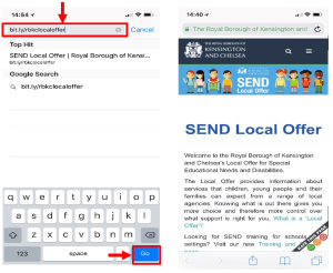 Type the URL into the address bar