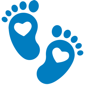 2 foot prints of a baby