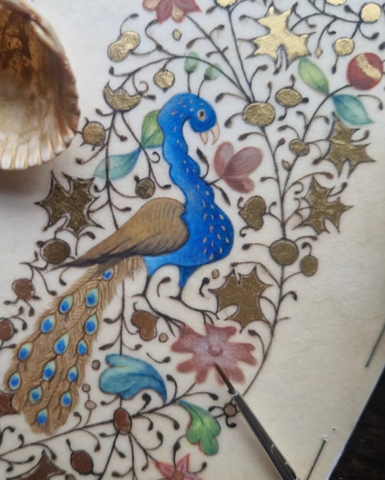 Illuminated Peacock Border with Lucy Morrish
