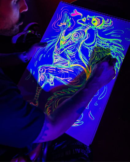 Drink and Draw: Neon Naked Life Drawing