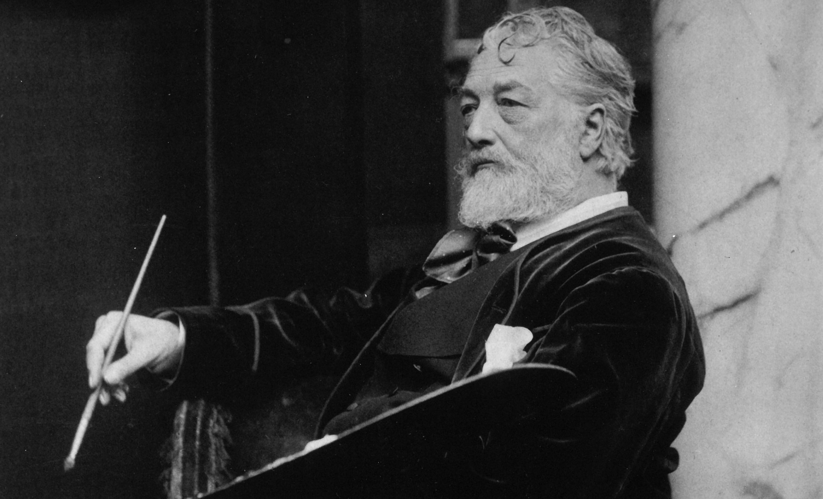 Photograph of Leighton in the Silk Room c.1890.
