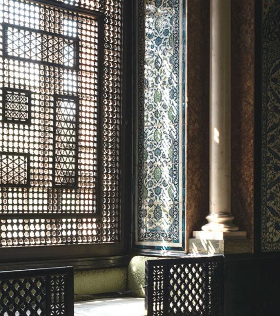 Wooden screens in the Arab Hall, Leighton House