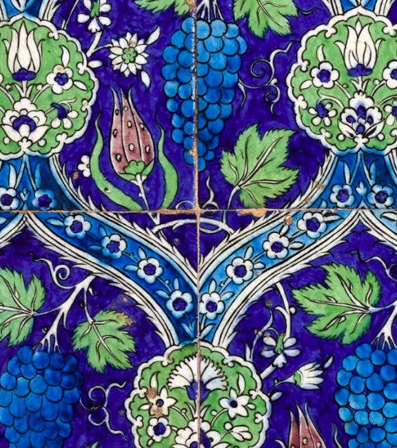 Arab Hall, grape tiles, Leighton House