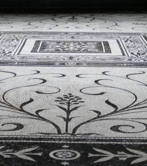 Mosaic floor, staircase hall, Leighton House