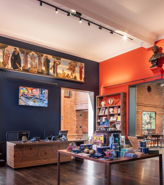 Reception area and shop in the new wing, Leighton House