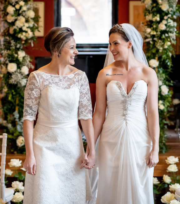 Wedding ceremony in Leighton's studio. Image Jez Dickson