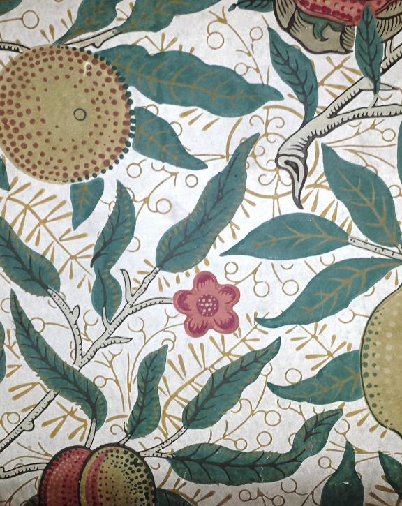 pomegranate wallpaper by William Morris at Sambourne House