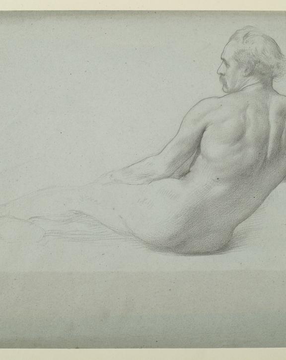 Frederic Leighton, Study of a Male Figure,1861
