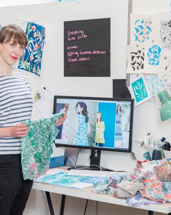 Georgia Vintner in her studio