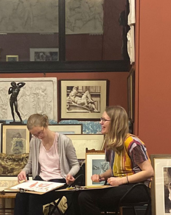 A life drawing session in Leighton's studio, Leighton House