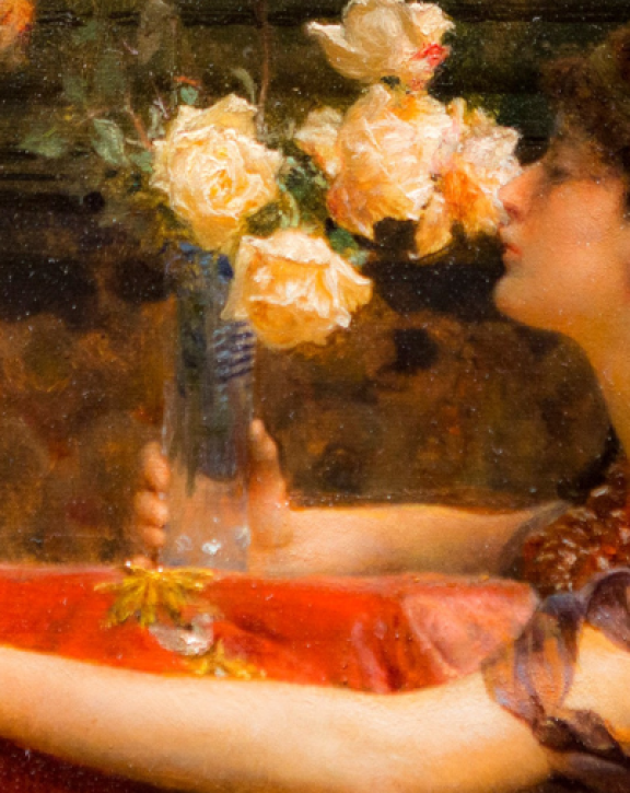 Detail of In My Studio, by Lawrence Alma-Tadema