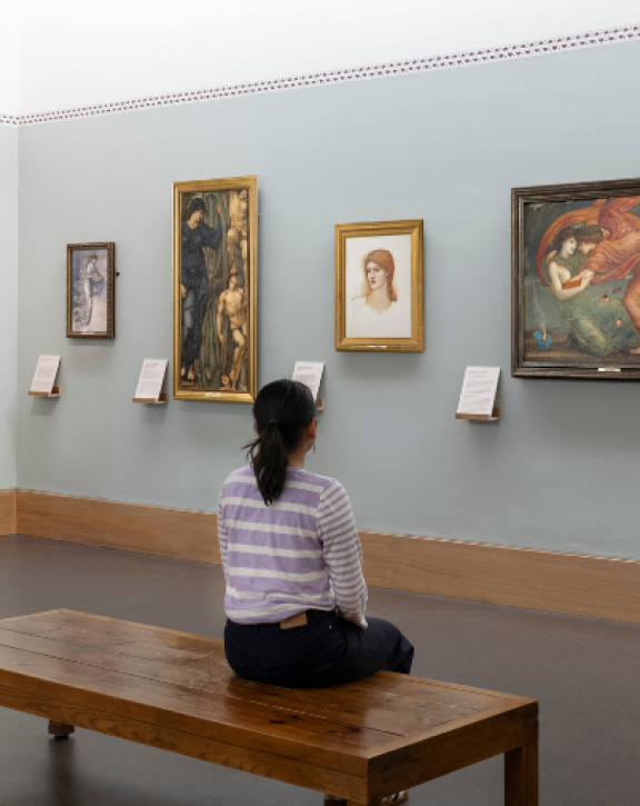 Visitors in the Verey Gallery at the Victorian treasures exhibition
