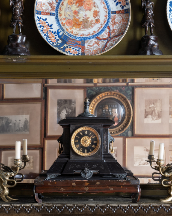 Decorated mantlepiece at Sambourne House