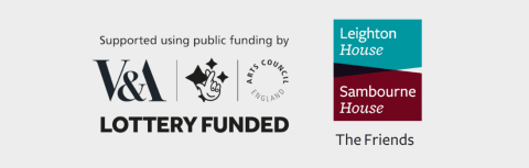 Logos for Arts Council England/V&A Purchase Grant Fund and The Friends of Leighton House