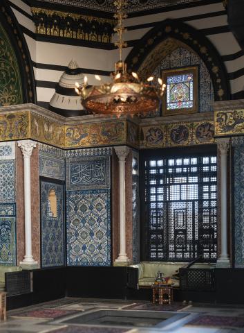 A detail of the replica of the Arab Hall in Leighton House miniature