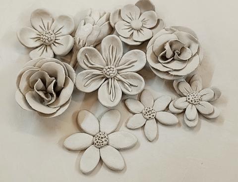 Bouquet of clay flowers by Nibras