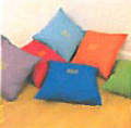 Coloured cushions