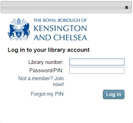Logging in to library account
