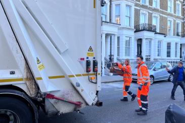 The RBKC Street Cleaning Crews collecting rubbish after Notting Hill Carnival.