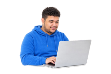 Person using a laptop