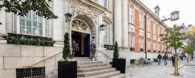 Showing the front view of Chelsea Old Town Hall