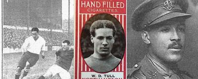 Three images of Walter Tull showing him as a footballer and  a British Army officer