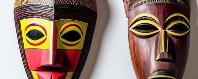 Two highly decorative African masks