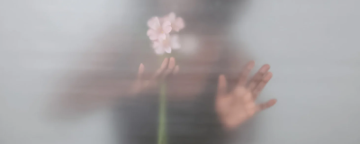 A woman grieving