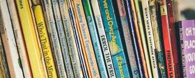 stacked children's books