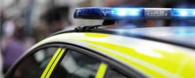 Upper part of a police car and its siren lights