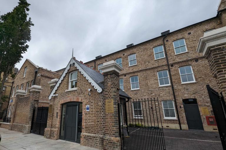 The exterior of the Hewer Street new homes development