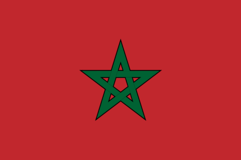 The flag of Morocco
