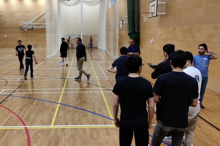 Afghan evacuee cricket sessions