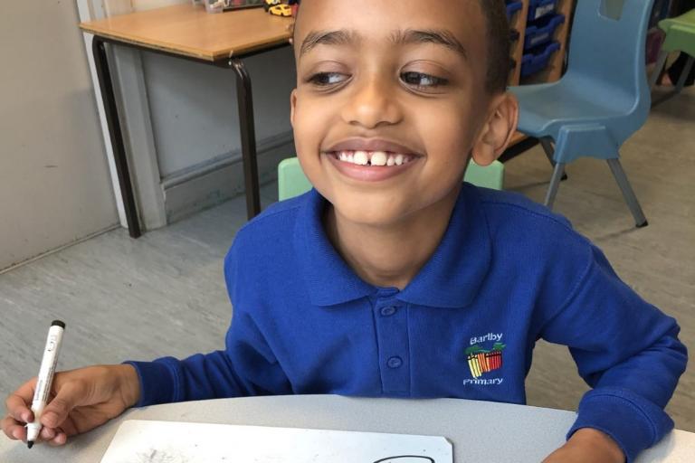 A child at barlby school