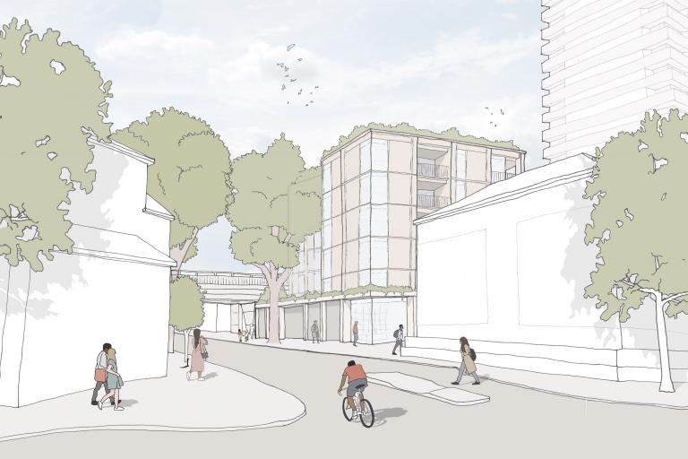 An artists impression of Bramley Road new homes