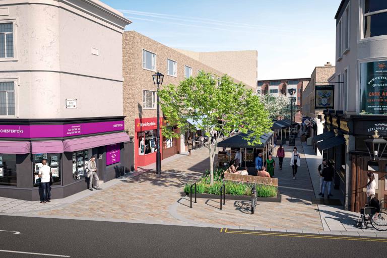 Artist impression of the Bute Street transformation