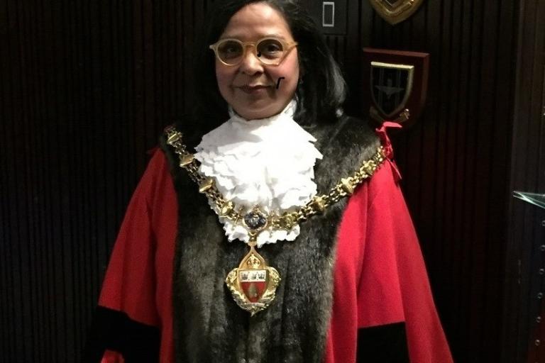 New Mayor Cllr Pretty Hurd in her robes