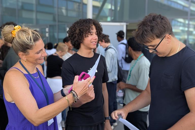 Students at KAA receive their GCSE results