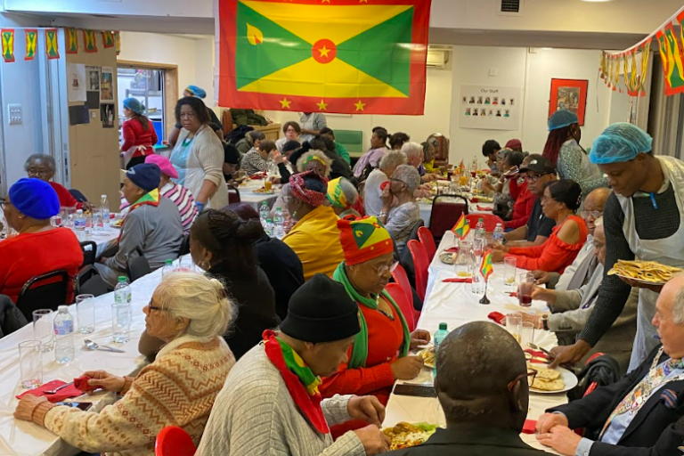 The deputy mayor joins residents at a celebratory lunch