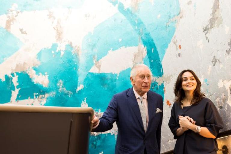 King visits museum