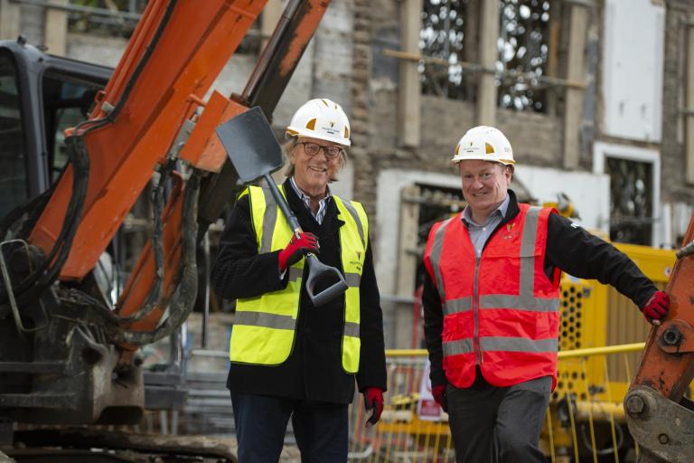 Cllr Kim Taylor-Smith at the groundbreaking ceremony for Hewer Street
