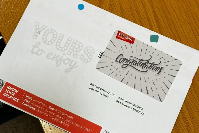 all for one voucher envelope