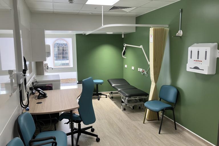 A consultation room in a doctors surgery