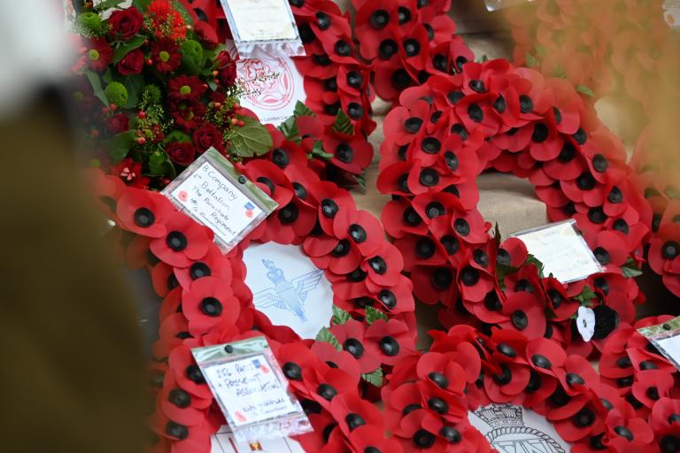 remembrance Sunday poppy reefs