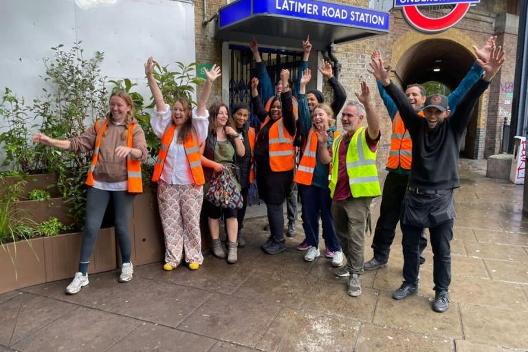 garden installed at Latimer Road tube station