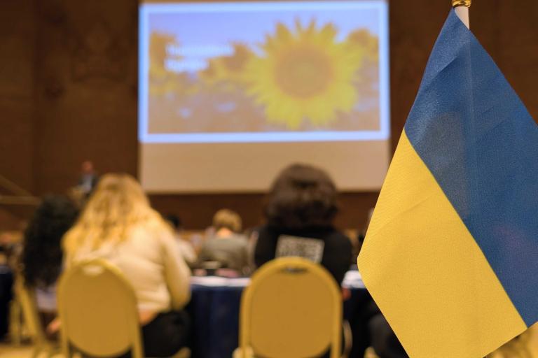 Ukraine flag at the Together in RBKC event