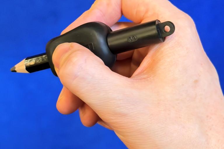 A pencil grip to aide accessibility on polling day