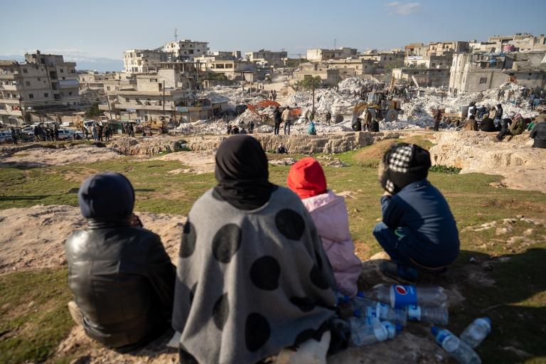 A family affected by the Turkey/Syria earthquake 
