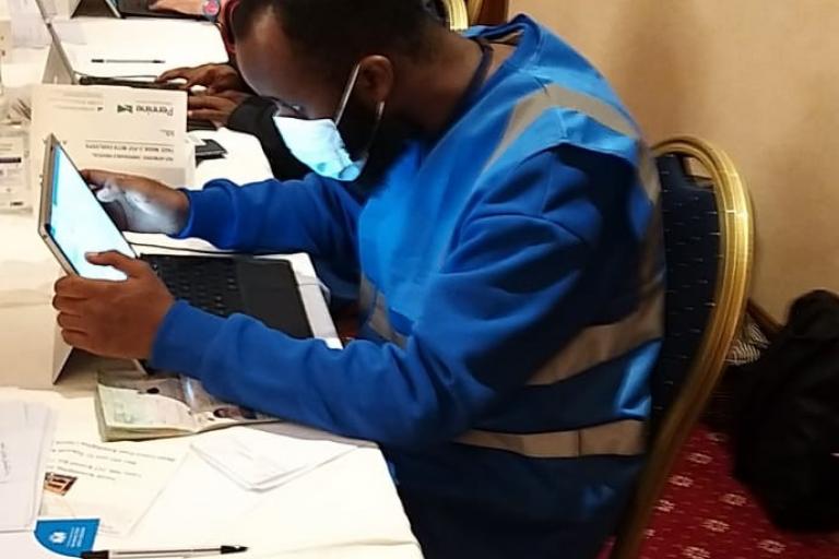 Members of the Refugee Support Team at work